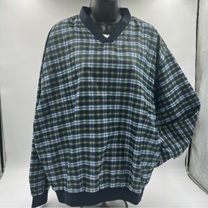 Vintage Lady Divots Plaid Windbreaker Pullover SZ Large. Late 80s early‎ 90s